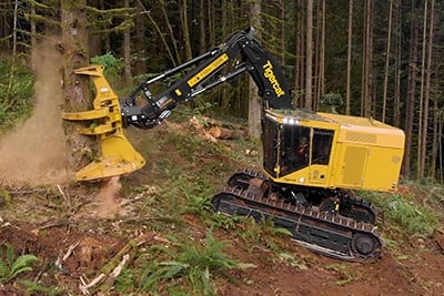 Feller buncher working