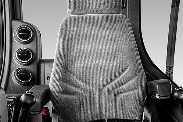 Mini excavator with comfortable operator seat
