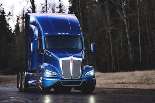 Blue Kenworth T680 Next Gen Headlights