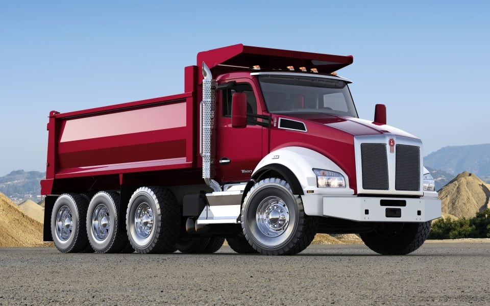 Kenworth T880 Maroon Dump