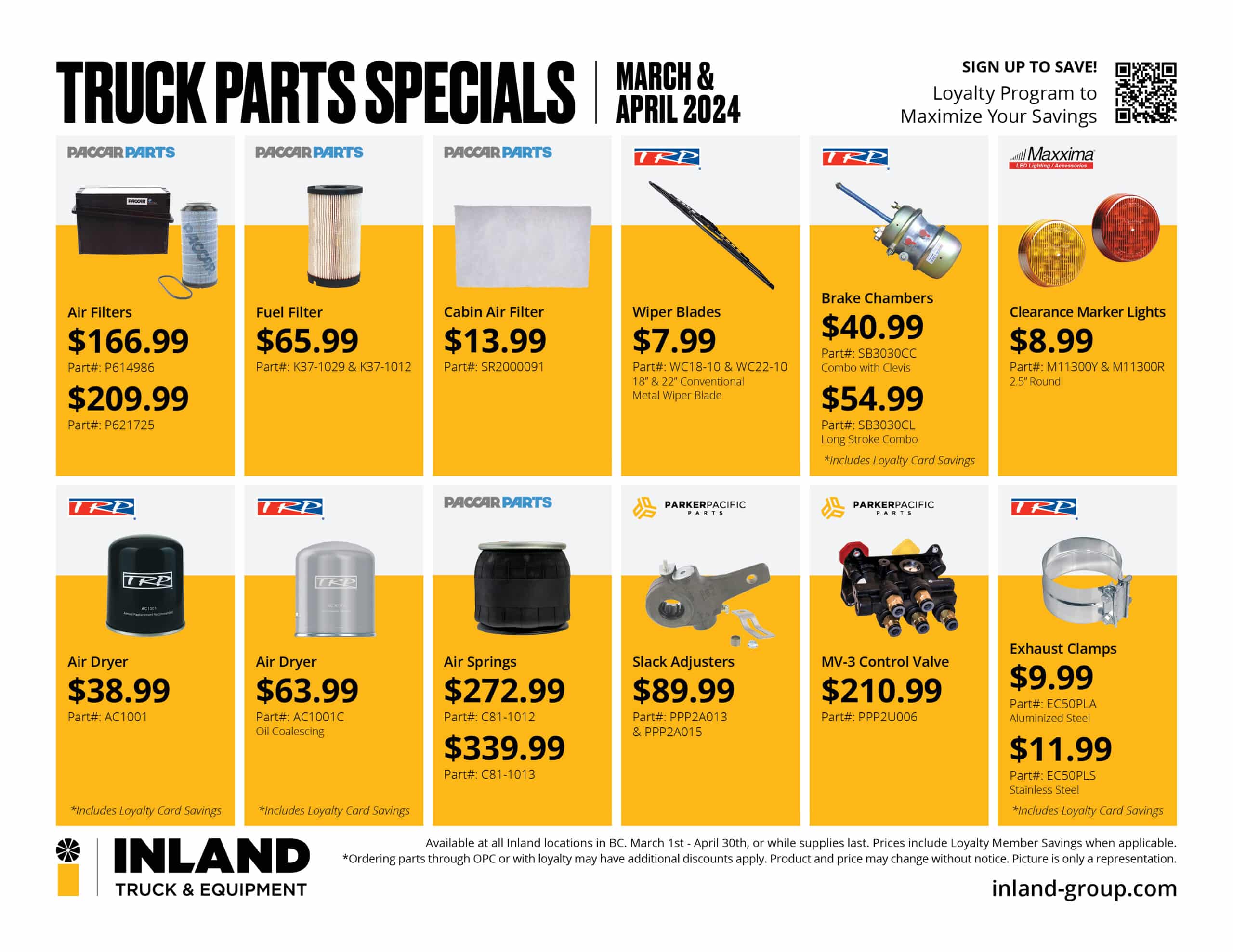 Truck Parts Specials in British Columbia Inland Truck & Equipment